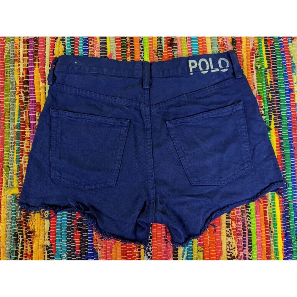 Polo Ralph Lauren Women’s 26 The Crosby Relaxed Short 1967 Blue 100% Cotton EUC